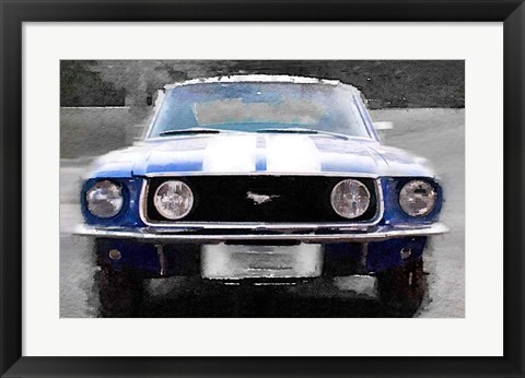 Framed 1968 Ford mustang Front End Print