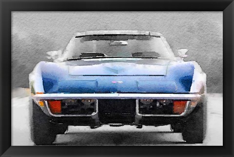 Framed 1972 Corvette Front End Print