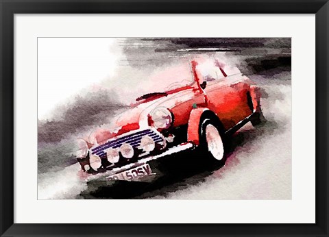 Framed 1963 Austin Mini Cooper Print