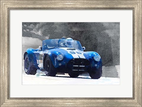 Framed 1964 AC Cobra Shelby Racing Print
