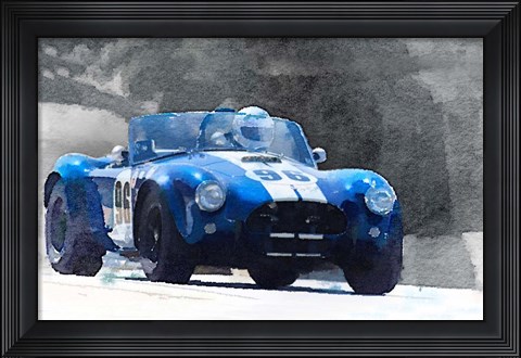Framed 1964 AC Cobra Shelby Racing Print