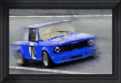 Framed 1969 BMW 2002 Racing Print