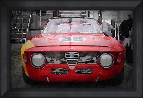 Framed 1967 Alfa Romeo GTV Print