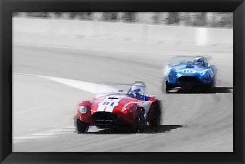 Framed AC Cobra Racing Monterey Print