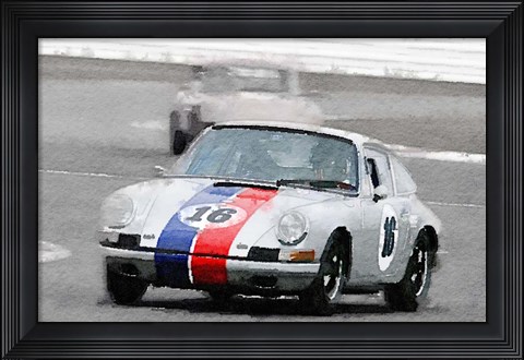Framed Porsche 911 Race in Monterey Print