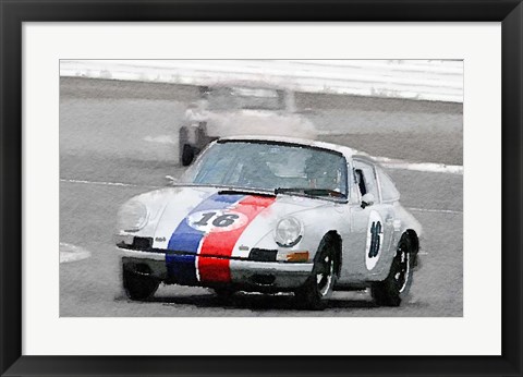 Framed Porsche 911 Race in Monterey Print