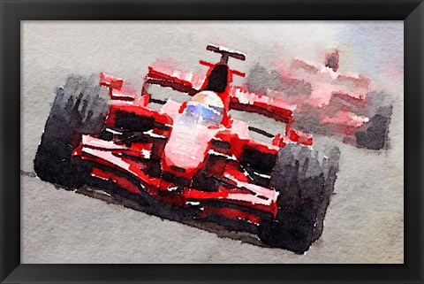 Framed Ferrari F1 Race Print