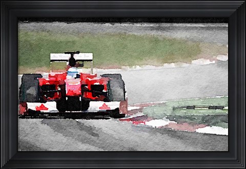 Framed Ferrari F1 on Track Print