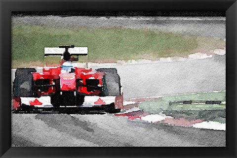 Framed Ferrari F1 on Track Print