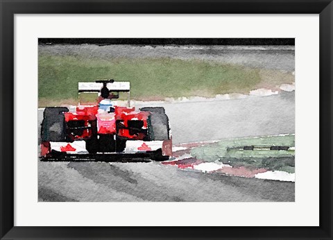 Framed Ferrari F1 on Track Print
