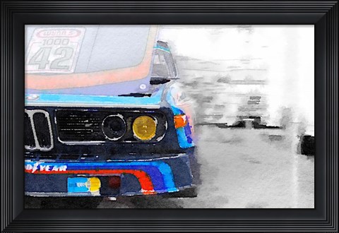 Framed BMW Lamp and Grill Print