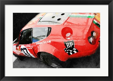 Framed Ferrari Reear Detail Print