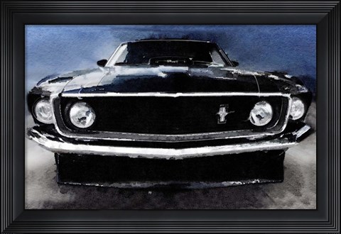 Framed 1968 Ford Mustang Shelby Front Print