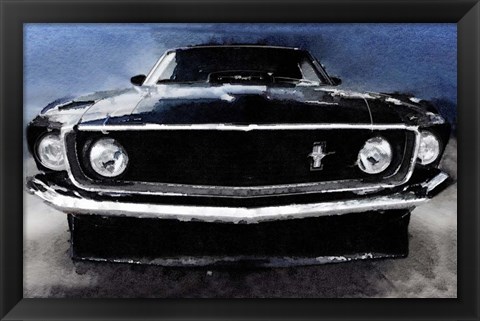 Framed 1968 Ford Mustang Shelby Front Print