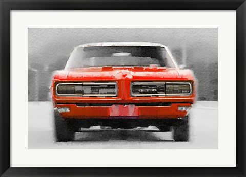 Framed 1968 Pontiac GTO Front Print