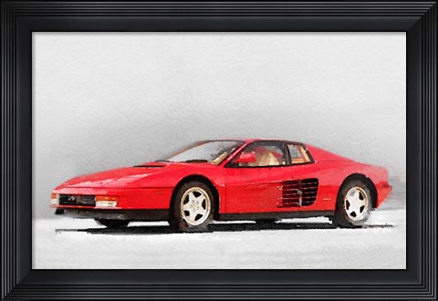 Framed 1983 Ferrari 512 Testarossa Print