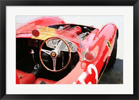 Framed Ferrari Cockpit Monterey Print