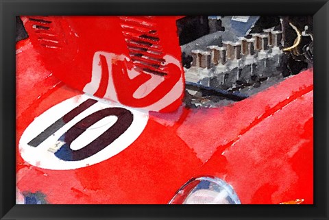 Framed 1962 Ferrari 250 GTO Engine Print