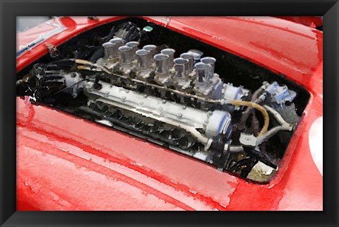 Framed Ferrari 250 GTO Engine Print