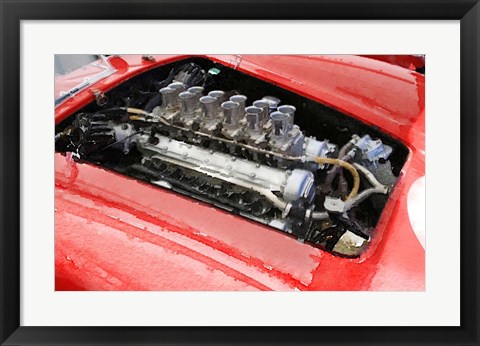 Framed Ferrari 250 GTO Engine Print