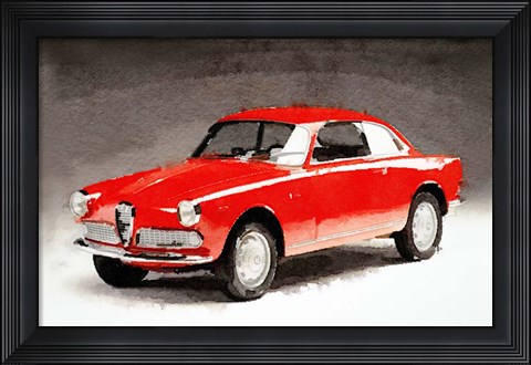 Framed 1958 Alfa Romeo Giulietta Sprint Print