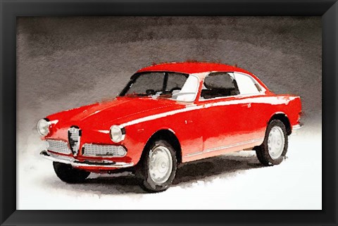 Framed 1958 Alfa Romeo Giulietta Sprint Print