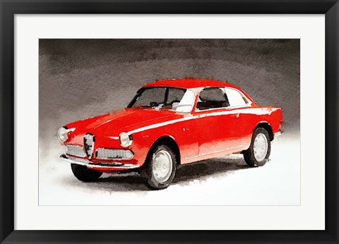 Framed 1958 Alfa Romeo Giulietta Sprint Print