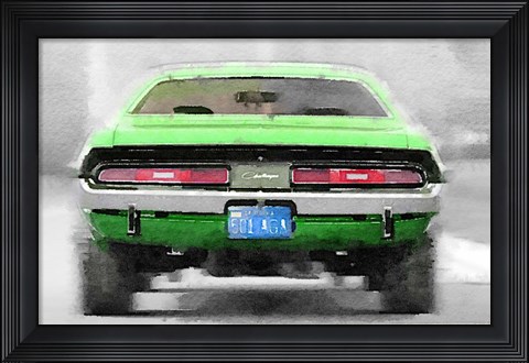 Framed Dodge Challenger Rear Print