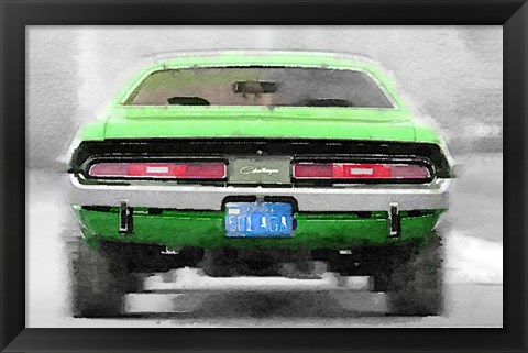 Framed Dodge Challenger Rear Print