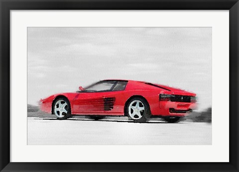 Framed Ferrari 512 TR Testarossa Print