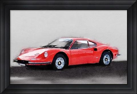 Framed Ferrari Dino 246 GT Print