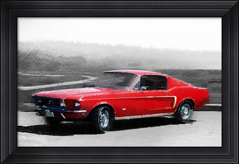Framed 1968 Ford Mustang Print