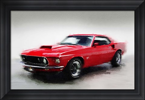 Framed 1969 Ford Mustang Print
