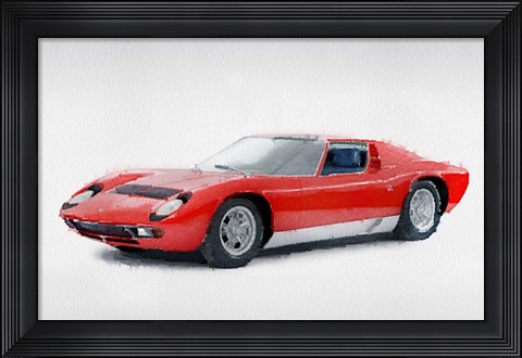 Framed 1969 Lamborghini Miura P400 S Print
