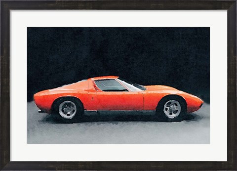 Framed 1971 Lamborghini Miura P400 S Print