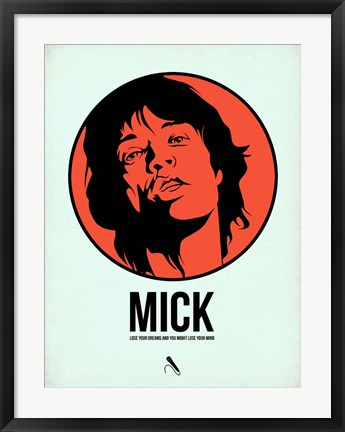 Framed Mick 2 Print