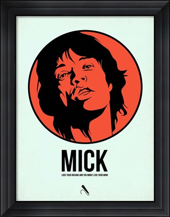 Framed Mick 2 Print