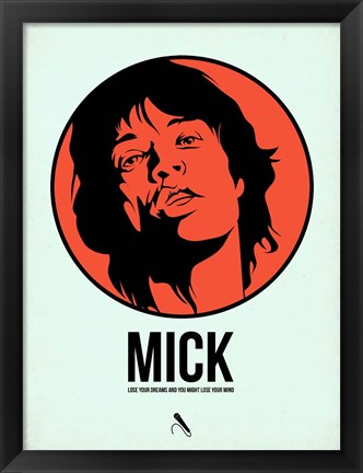 Framed Mick 2 Print