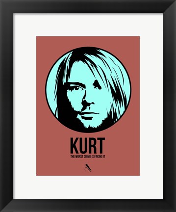 Framed Kurt 2 Print