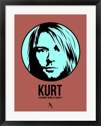 Framed Kurt 2 Print