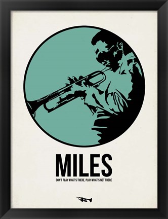 Framed Miles 1 Print