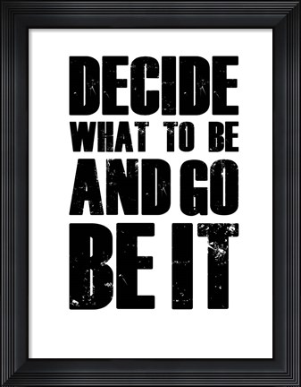 Framed Be It White Print