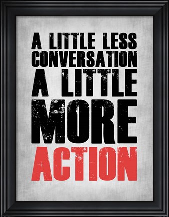 Framed Little More Action Grey Print