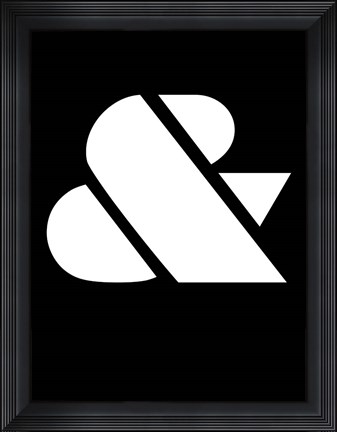 Framed Ampersand Black and White Print