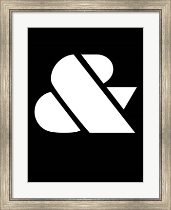Framed Ampersand Black and White Print