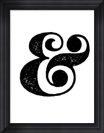 Framed Ampersand White Print