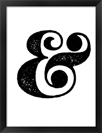 Framed Ampersand White Print