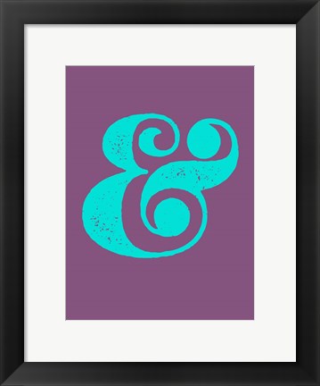 Framed Ampersand Purple and Blue Print