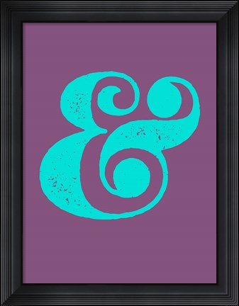 Framed Ampersand Purple and Blue Print