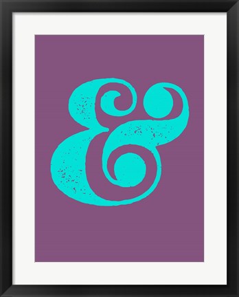 Framed Ampersand Purple and Blue Print